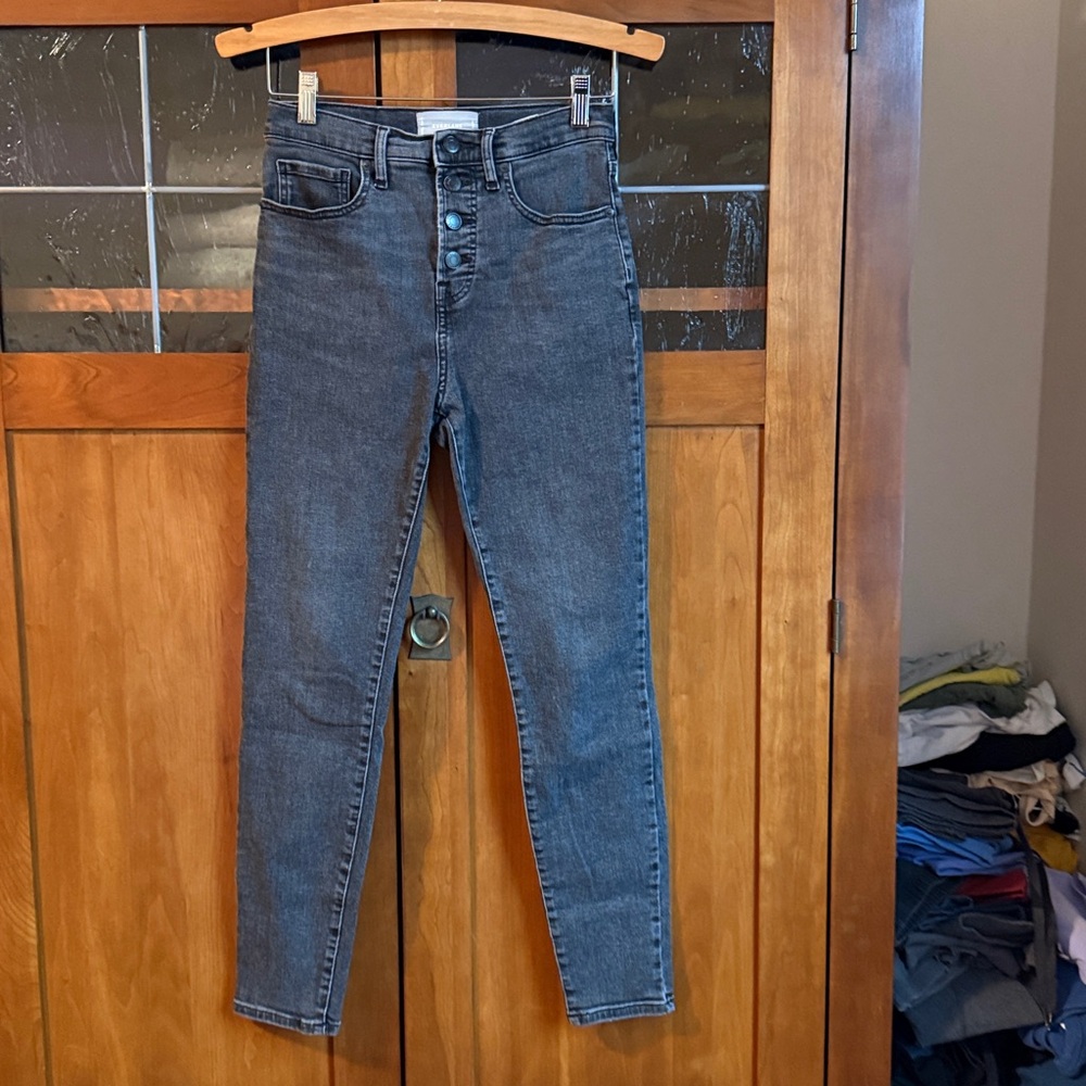 High-Waisted Button-Fly Jeans